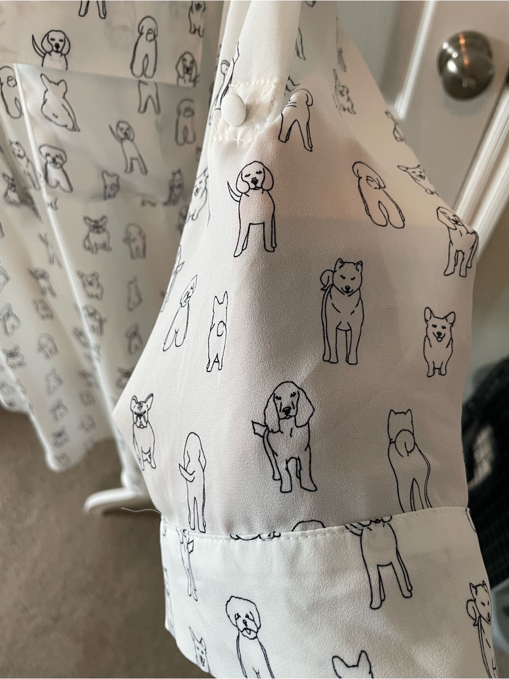 torrid Cream Tunic Top with Black Dog Outline Print - Picture 3 of 16
